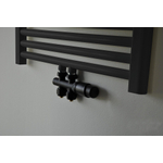 Riko set thermostatisch onderblok recht mat zwart SW207710