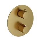 Hotbath Cobber inbouwthermostaat met 2 functies omstel geborsteld messing (goud) PVD SW237345