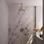 BRAUER Brushed Edition thermostatische Inbouw Regendouche - 3-weg - rond - set 78 - 30cm hoofddouche - plafondarm - staaf handdouche - doucheslang - wandaansluitbocht - RVS geborsteld PVD SW1159140