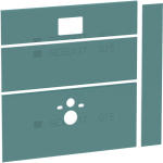 Geberit Gis easy gipskartonplaten voor toiletmodule met reservoir UP300 en UP320 front 130x130cm 2200622