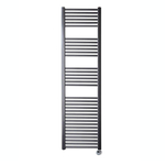 Sanicare electrische design radiator 172 x 60 cm. Gun metal met thermostaat chroom (rechtsonder) SW1000709