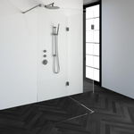 BRAUER Create Inloopdouche - reversed - 120x100cm - profielloos - antikalk - 8mm veiligheidsglas - geborsteld RVS SW223954