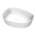 Arcqua Rocker Waskom - opbouw - organisch - links - 50x37cm - mat wit SW976317