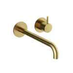 Hotbath Cobber Afbouwdeel - voor wastafelkraan - 25cm uitloop - Geborsteld Messing PVD SW1117799