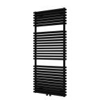 Plieger Florian Nxt M designradiator dubbel horizontaal met middenaansluiting 1216x500mm 833W mat zwart SW224511