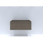 HR badmeubelen Matrix Wastafelonderkast - 100x44.8x40cm - 3D-front - 1 lade - greeploos met greeplijst - charleston SW757902
