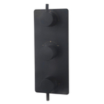 Wiesbaden Caral afbouwdeel inbouwthermostaat 3 weg mat zwart SW276856