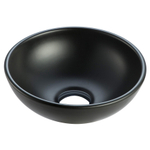 Wiesbaden Kimo waskom rond 28 x 10 cm keramiek mat zwart SW296034