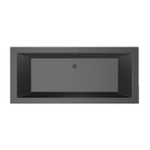 Xenz Society ligbad - 180x80cm - met overloop - zonder afvoer - Acryl Ebony mat SW103074