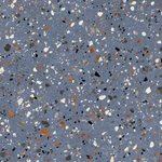 Prissmacer Cerámica Gobi wand- en vloertegel - 60x60cm - 10mm - Vierkant - gerectificeerd - Terrazzo - Blauw mat SW728273