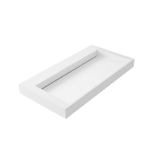 Thebalux wastafel glacier 80cm solid surface 1x kom zonder kraangat (dient zelf geboord te worden) SW717289