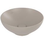 Villeroy & Boch Loop & friends opzetwastafel 38cm rond met overloop CeramicPlus almond SW644076