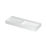 INK United wastafel - 120x45x11cm - 2 wasbakken - 0 kraangaten - porselein wit glans SW207358