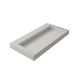 Thebalux Type Glacier wastafel 80x46x8cm 0 kraangaten 1 wasbak Rechthoek solid surface grijs mat SW717286