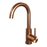 Brauer Copper Edition Wastafelmengkraan opbouw - hoog - draaibaar - ronde uitloop - model a - PVD - geborsteld koper SW374449