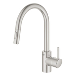 GROHE Concetto Keukenkraan - uittrekbare uitloop - 2 straalsoorten - supersteel geborsteld SW225323