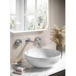 Crosswater 3ONE6 Wastafelkraan inbouw - gebogen uitloop 18cm - RVS SW876104