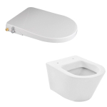 Wiesbaden Vesta met Flush luxe douche-wc zitting stroomloos wit SW377927