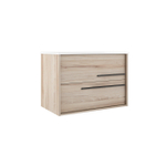 Adema Prime Essential Wastafelonderkast - 99.5x55x45.5cm - 2 lades - Standaard greep - MDF - beech (hout) OUTLETSTORE STORE34483