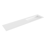 Mondiaz AVON Inbouw wastafel - 200cm - wasbak rechts - Solid Surface Talc SW435598