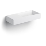 Clou Wash Me wastafel 75x32cm voorbewerkte kraangaten aluite Wit mat SW102638