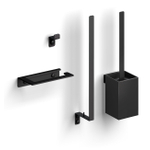 Clou Fold toilet accessoireset mat zwart SW809556