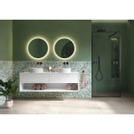 HR badmeubelen Celia Spiegel - 110cm - met verlichting rondom - touch bediening - spiegelverwarming - zilver SW857290