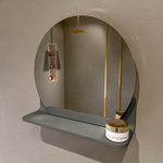 Mondiaz SPOT Badkamerspiegel - rond 40cm - spiegelplanchet - kleur Smoke SW1235618