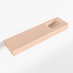 Mondiaz LEX Fontein - 120x30x12cm - wasbak Rechts - zonder kraangaten - solid surface - Rosee SW1026116