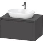 Duravit Ketho 2 wastafelonderbouwkast incl. consoleplaat met 1 lade 80x55x45.9cm met handgreep antraciet grafiet mat SW772977