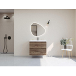 HR badmeubelen Infinity XXL 3D Badkamermeubelset - 80 cm - 1 keramische wasbak djazz wit - 1 kraangat - 2 lades - charleston SW863465