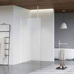 Fortifura Galeria inloopdouche - 60x200cm - mat glas - plafondarm - mat wit SW957580