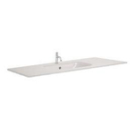 Crosswater Glide II Wastafel inbouw - 100x45cm - 1 kraangat - glas - Ice White SW487216