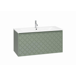 Crosswater Vergo Wastafelonderkast - 99.8x47.6x45.5cm - softclose - MDF Sage Green SW876316