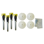 Xenz douchebakpoten universeel - 8-15cm verstelbaar - 4 stuks SW374345