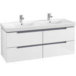 Villeroy & boch Subway 2.0 wastafelonderkast 128.7x52x4.49cm Wit glans 1024256