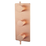 Wiesbaden Caral afbouwdeel inbouwthermostaat 3 weg geborsteld koper SW420093