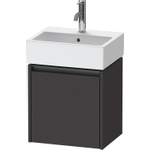 Duravit Ketho 2 wastafelonderbouwkast met 1 deur 43.4x33.8x44cm links, met greep antraciet grafiet supermat SW772965