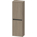 Duravit Ketho.2 Halfhoge kast 40x24x132cm 2 Rechtsdraaiende deuren Spaanplaat Eiken (terra) Mat SW772174