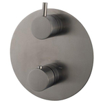 Wiesbaden Caral Rond afbouwdeel inbouwthermostaat Gunmetal SW445714