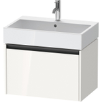 Duravit Ketho 2 wastafelonderbouwkast met 1 lade 68.4x46x44cm met greep antraciet hoogglans wit SW771781