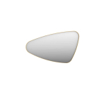 INK SP22 Spiegel - 100x4x60cm - organisch - in stalen kader - links aluminium Mat goud SW693141