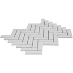 The Mosaic Factory Paris mozaïektegel - 24.7x31.8cm - wandtegel - Rechthoek - Porselein Extra White Glans SW62291