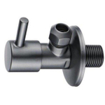 Fortifura Calvi Hoekstopkraan - haaks - 1/2" wandaansluiting - 3/8" / 10mm knel aansluiting slang - geborsteld Geborsteld Gunmetal PVD SW1123172