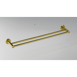 Fortifura Calvi Handdoekhouder - dubbel - rond - Geborsteld Messing PVD (Goud) OUTLETSTORE STORE35424