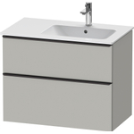 Duravit D-Neo wastafelonderkast 81x62.5x46.2cm 2 lades Betongrijs Mat SW641398