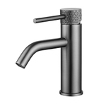 Wiesbaden Ribbd wastafelkraan met coldstart gunmetal SW632115