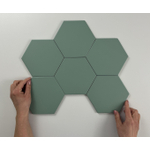 Cifre Ceramica Hexagon Timeless wand- en vloertegel - 15x17cm - 9mm - Zeshoek - Groen mat SW476706