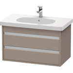 Duravit Ketho Wastafelonderkast 80x45.5x48cm Standaard greep met softclose spaanplaat Basalt Mat 0300540