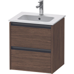 Duravit Ketho.2 wastafelonderkast 51x42x54.9cm geschikt voor 1 waskom Spaanplaat Noten (donker) Mat SW772735